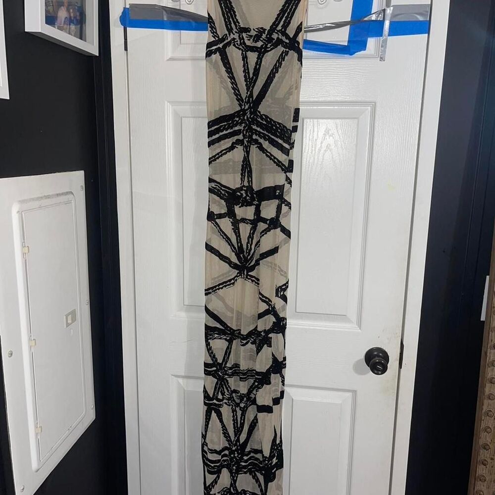 Shibari Maxi Dress Sheer Size XXS Detached Sleeves - Picture 5 of 5